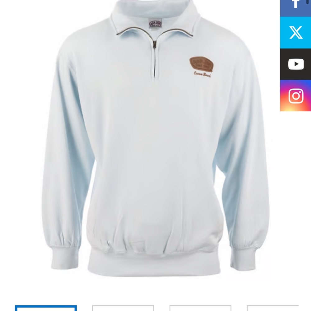 Light Blue Quarter-Zip Sweatshirt